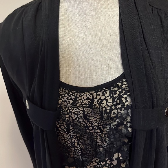 Alfani faux sweater set. Black, size large - Picture 2 of 9